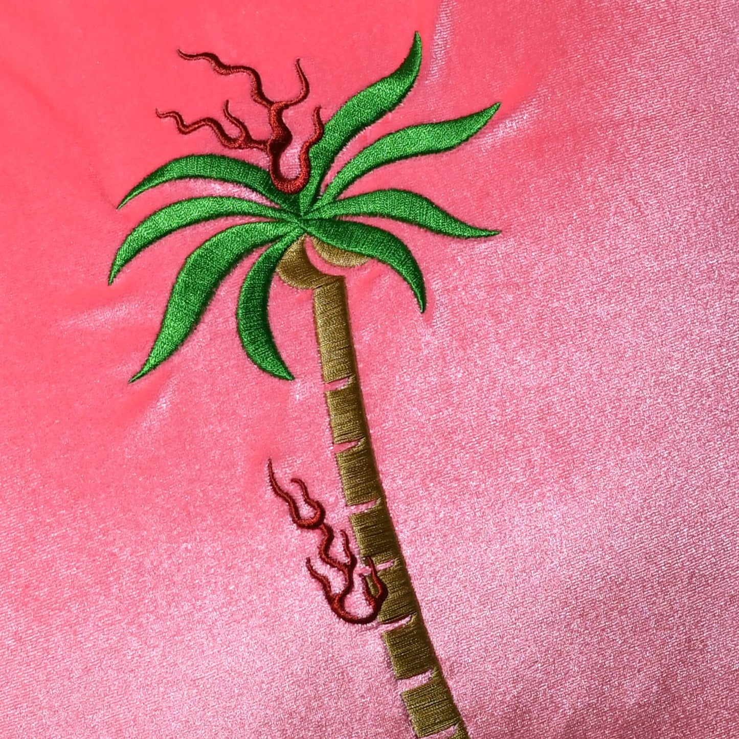 VELOR CUSHION COVER - PALM TREE