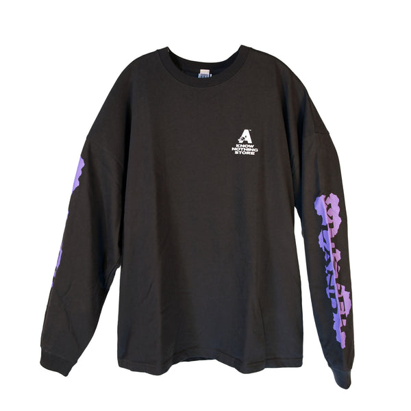 KNOW NOTHING L/S TEE - BLK