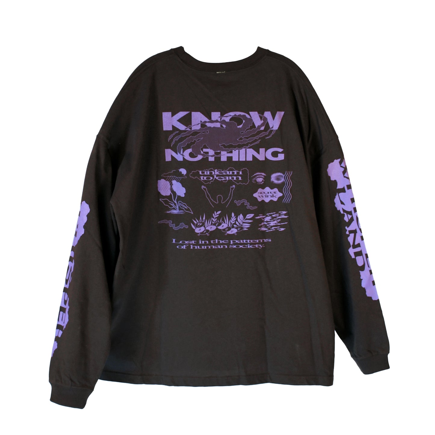 KNOW NOTHING L/S TEE - BLK