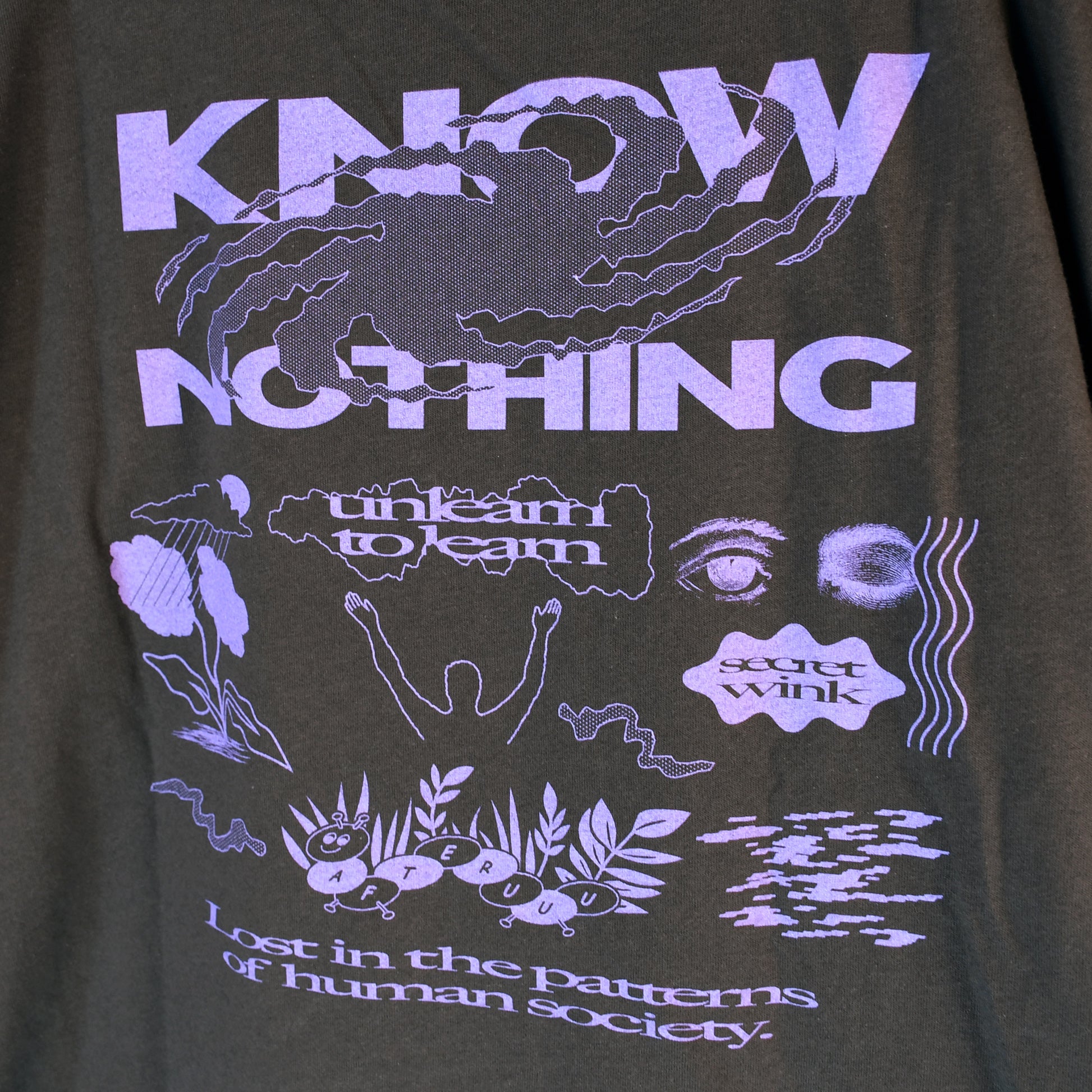 KNOW NOTHING L/S TEE - BLK – AFTERU