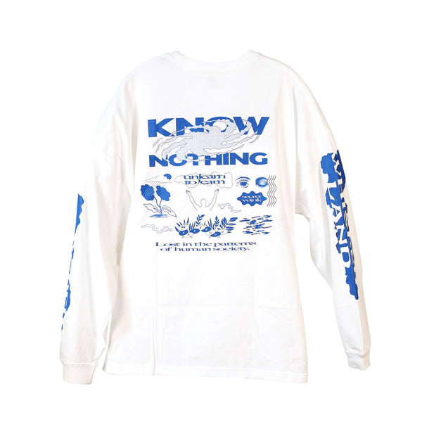 KNOW NOTHING L/S TEE - WHT