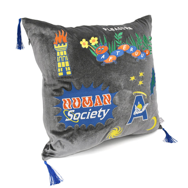 VELOR CUSHION COVER - HUMAN SOCIETY