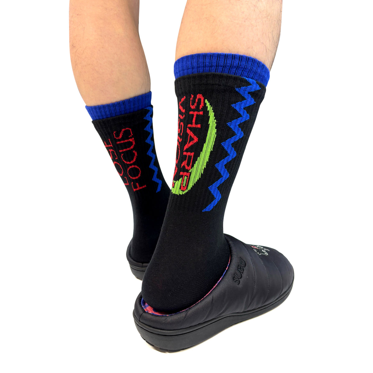 ASYMMETRY CREW SOCKS - BLK