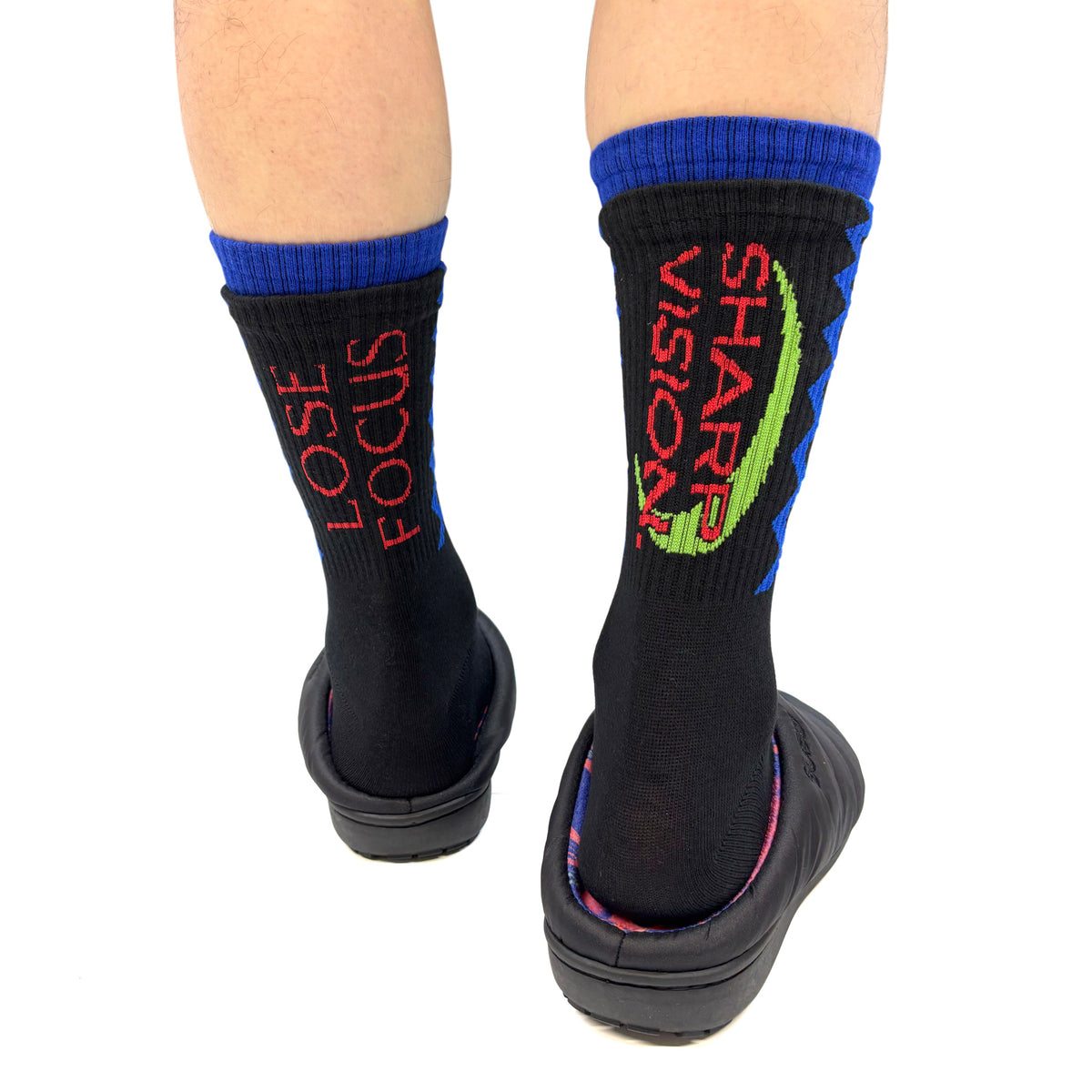 ASYMMETRY CREW SOCKS - BLK